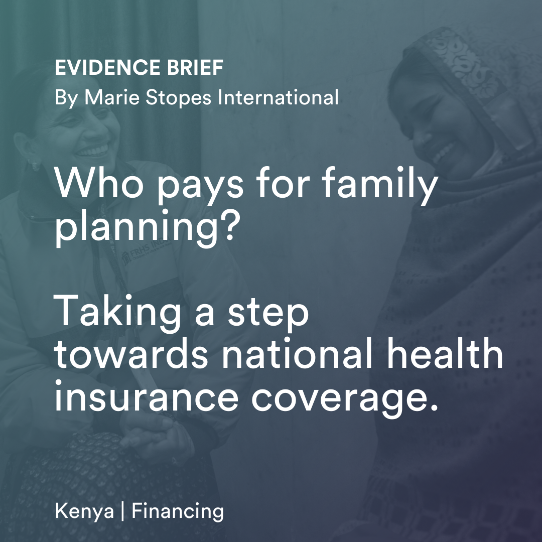 Qui paie pour le planning familial ? Un pas vers une couverture nationale d'assurance maladie.