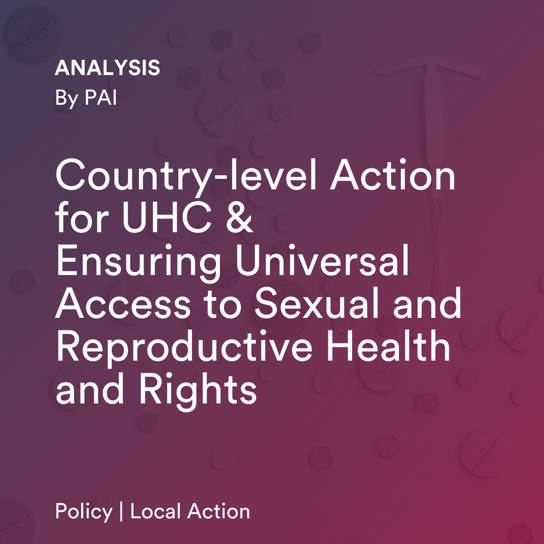 Action au niveau national pour la santé publique et la garantie de l'accès universel aux droits sexuels et reproductifs