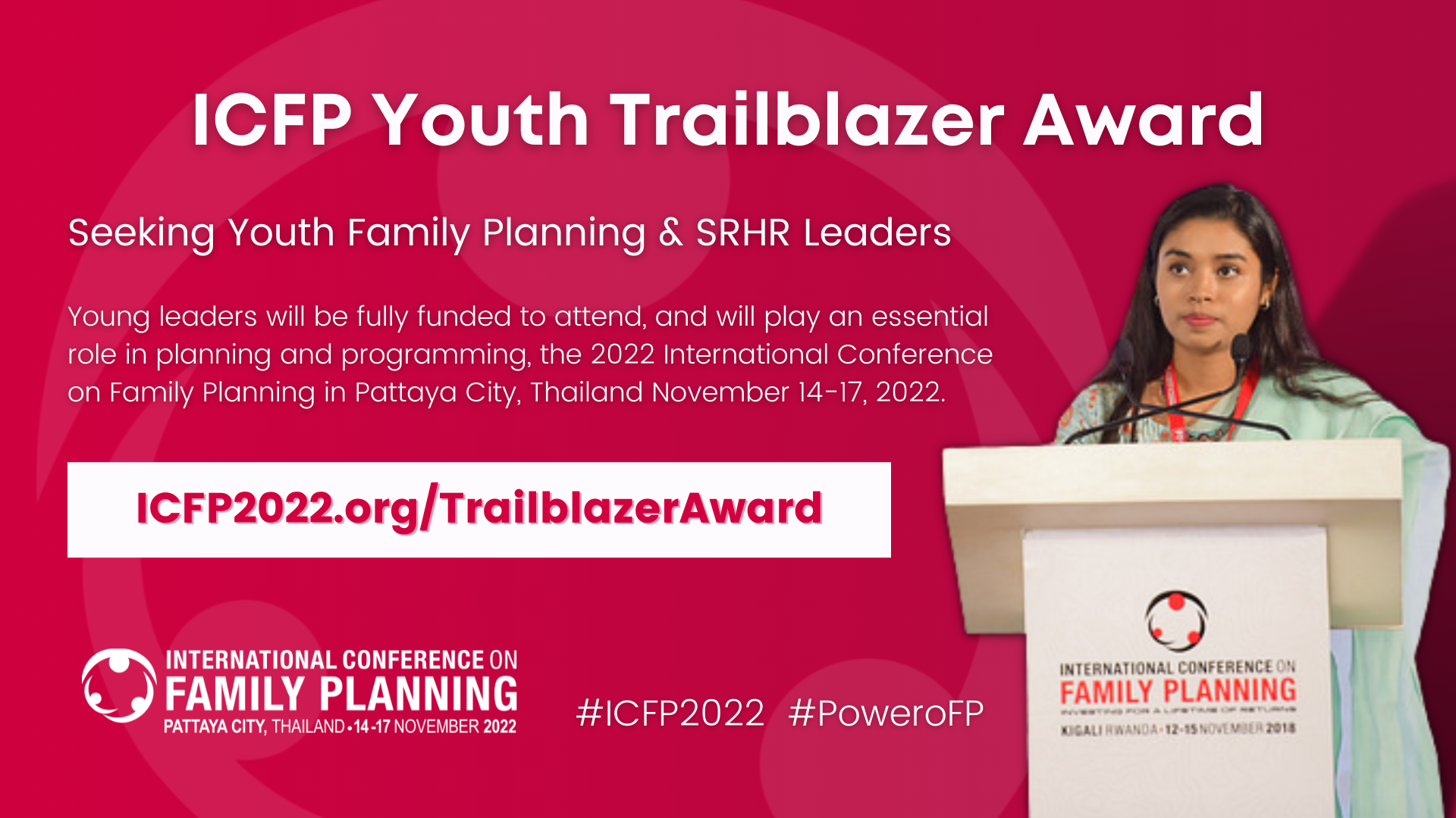 ICFP Youth Trailblazer Award to Open 1 November