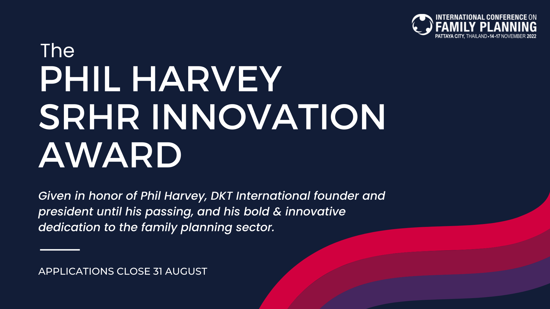 ICFP 2022 Introduces the Phil Harvey SRHR Innovation Award
