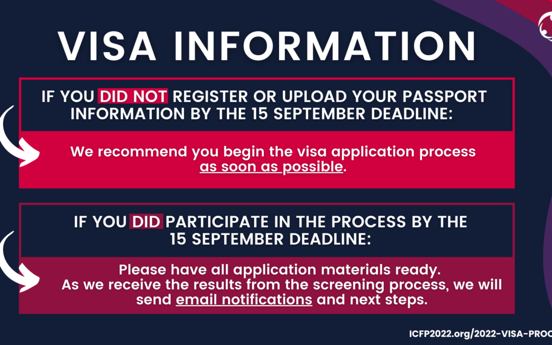 Processus de préapprobation de la demande de visa ICFP2022