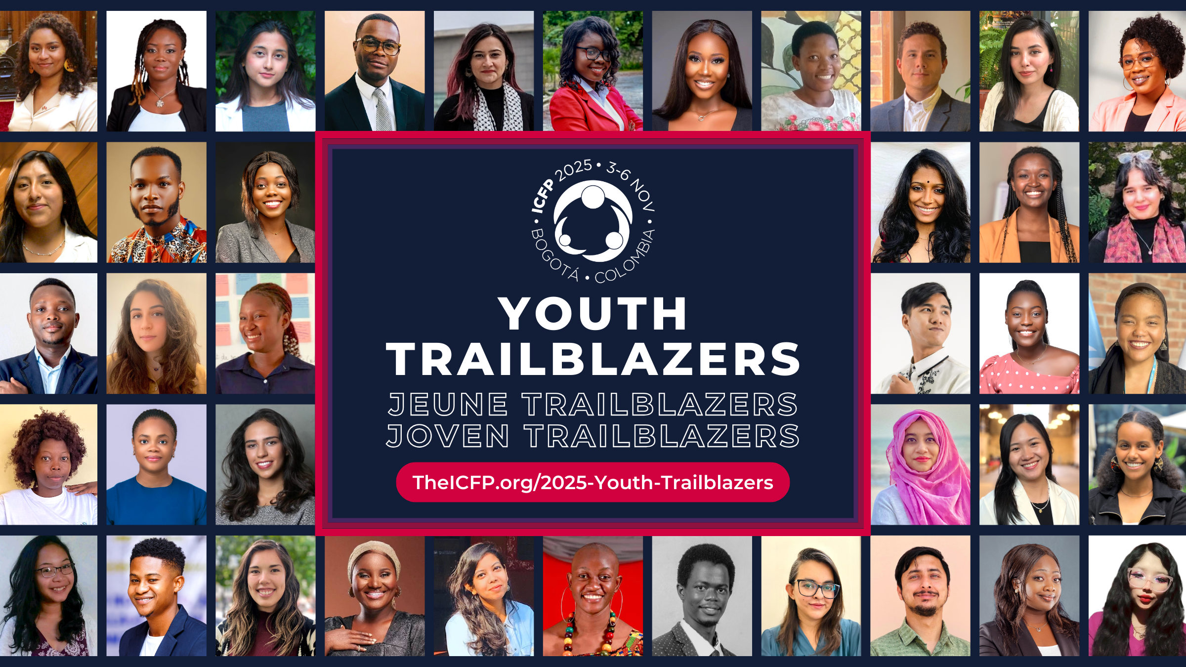 Presentamos a los ganadores del premio ICFP 2025 Youth Trailblazer