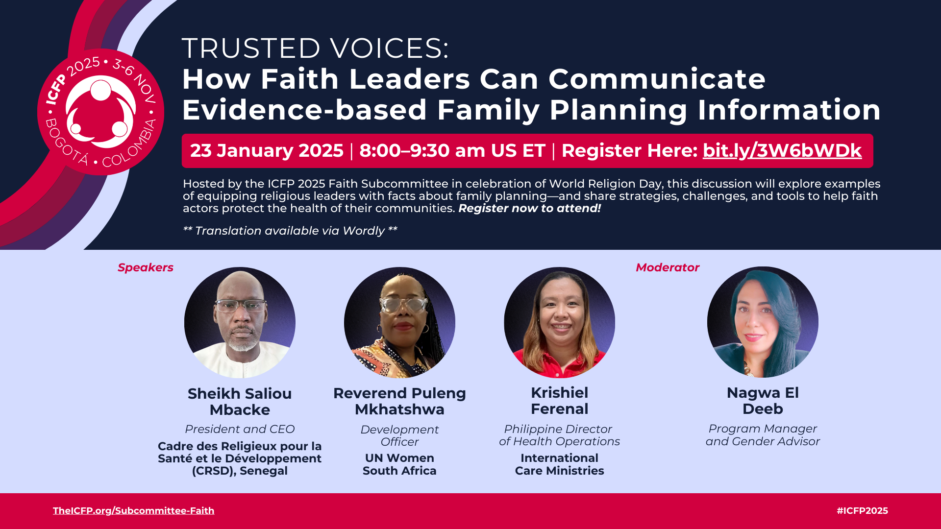 World Religion Day Webinar: How Faith Leaders Can Communicate Evidence-based Family Planning Information