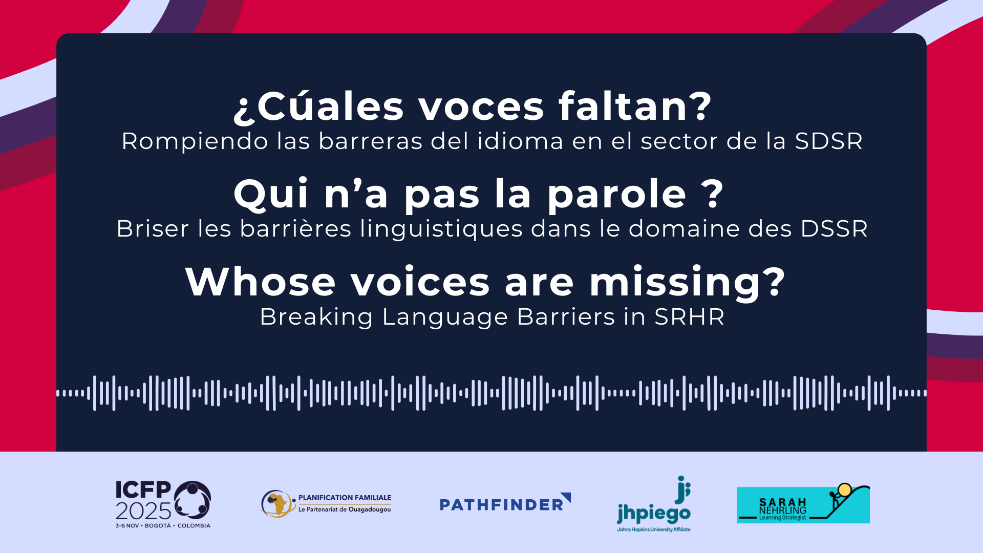 Seminario web: ¿Cúales voces faltan? Rompiendo las barreras del idioma en el sector de la SDSR