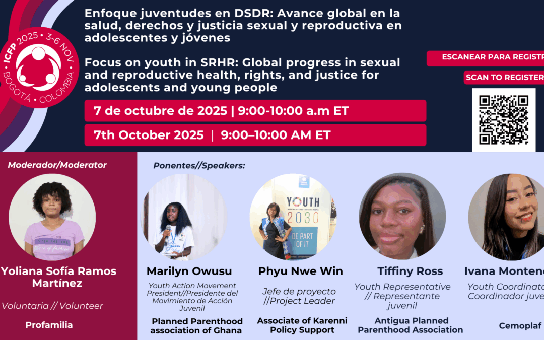 Enfoque juventudes en DSDR: Avance global en la salud, derechos y justicia sexual y reproductiva en adolescentes y jóvenes