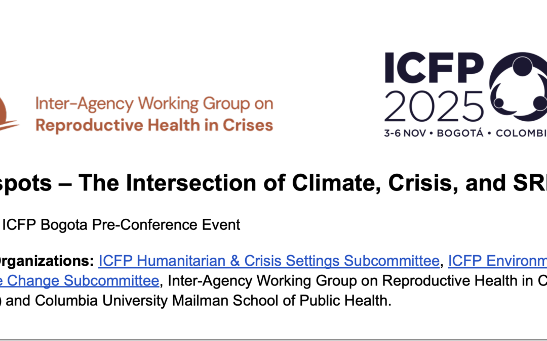 Hotspots – The Intersection of Climate, Crisis, and SRHR